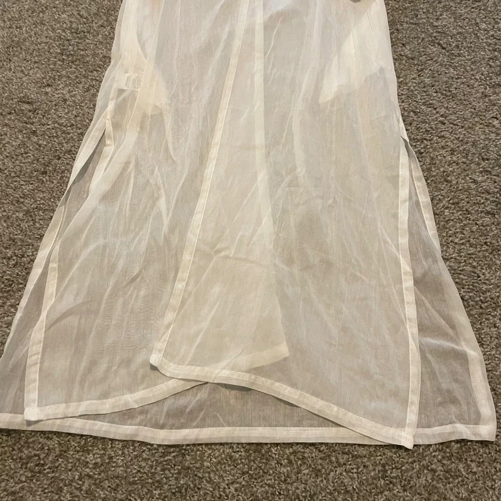 Lila‎ Eugenie Silk Cotton Beach Cover Up Dress White Bridal Wedding Girly Dainty - Picture 2 of 8